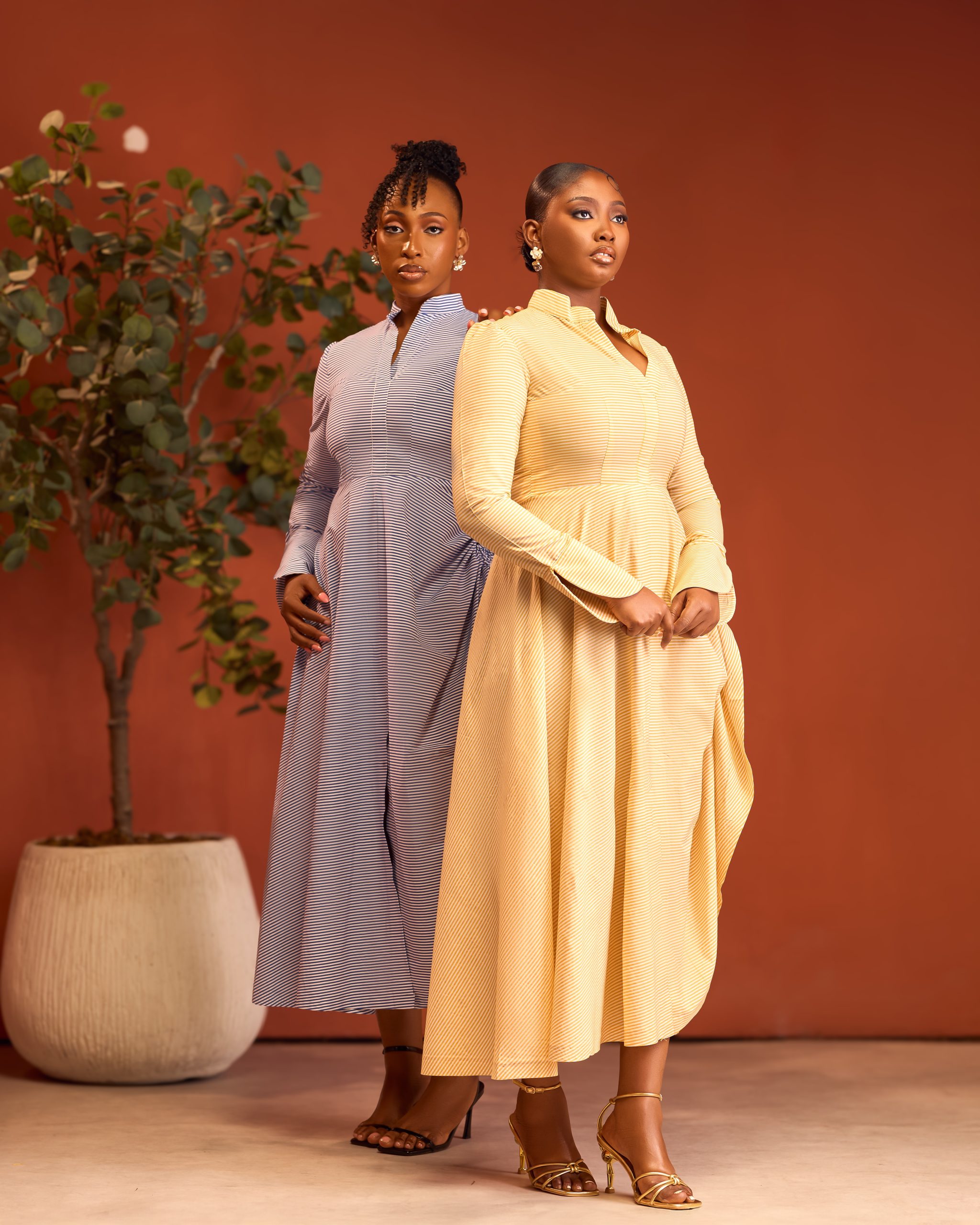 Katherine Dress Striped Tones